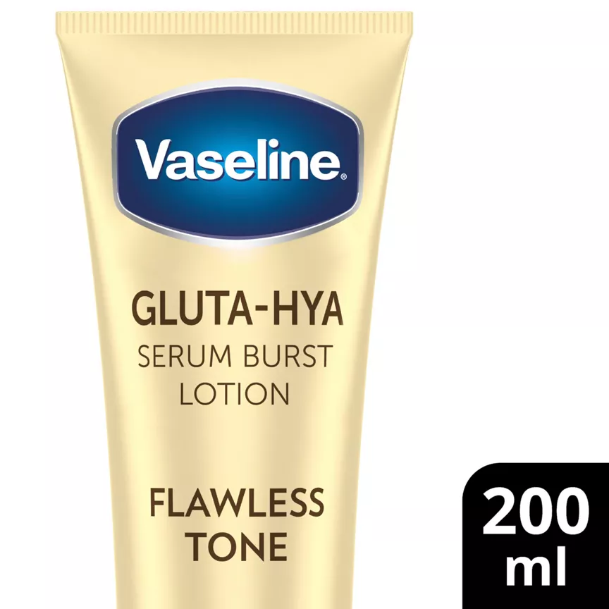 Vaseline Serum Burst Lotion Gluta-Hya Flawless Tone 200 ml