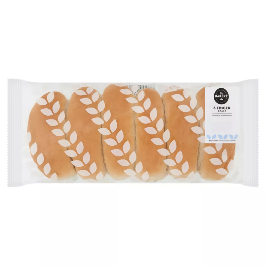 The BAKERY at ASDA 6 Finger Rolls