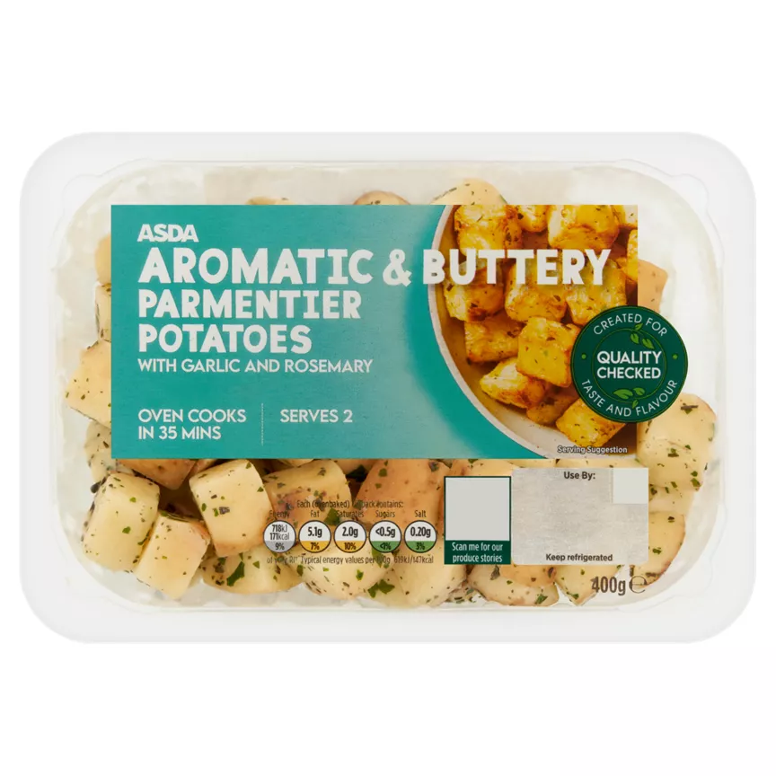 ASDA Aromatic & Buttery Parmentier Potatoes 400g