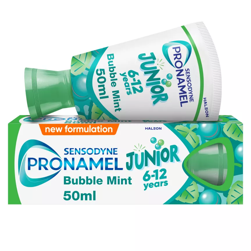 Sensodyne Pronamel Junior 6-12 Years Toothpaste, Bubble Mint, 50 ml