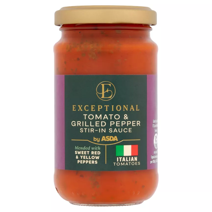 Exceptional by ASDA Tomato & Grilled Pepper Stir-in Sauce 190g