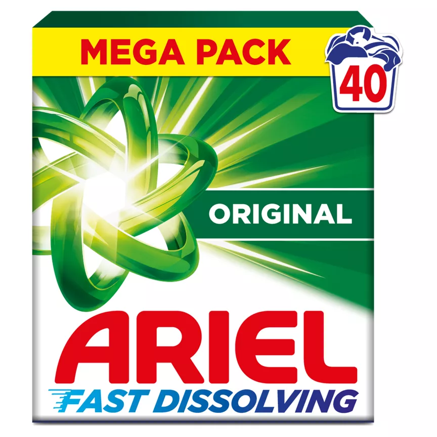Ariel Fast Dissolving Washing Powder 2.2kg, 40 Washes, Original