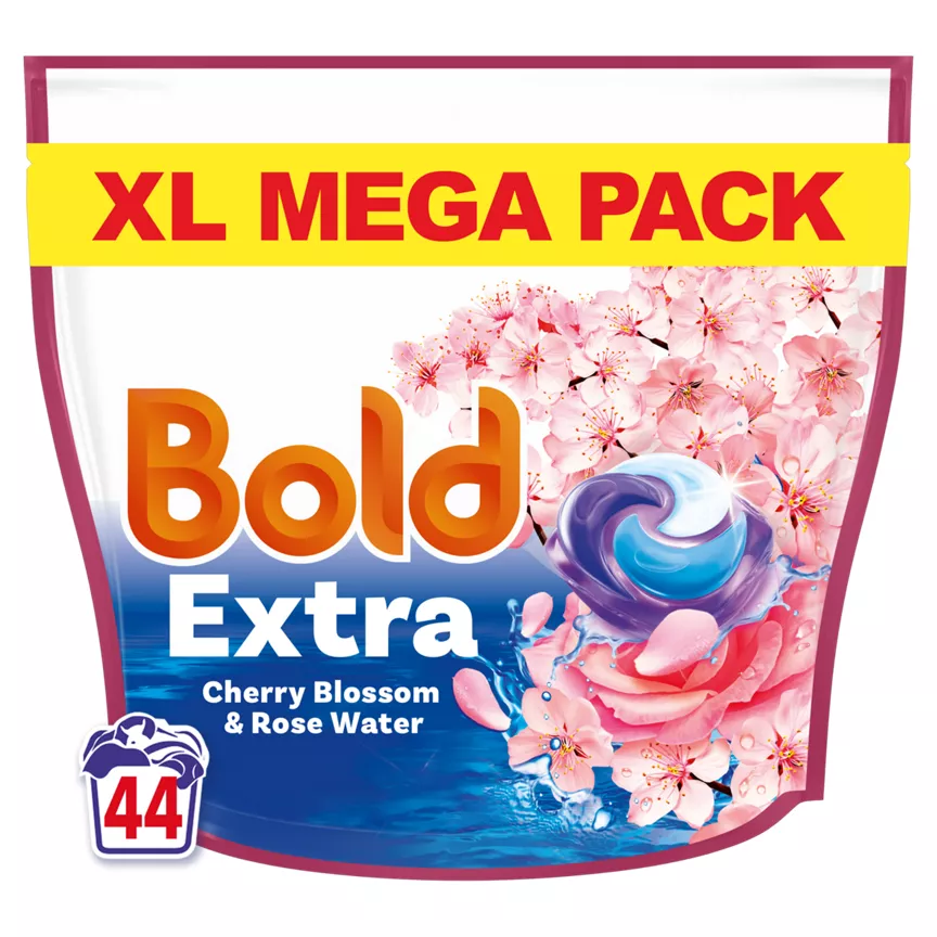 Bold EXTRA PODS® Washing Liquid Capsules 44 Washes , Cherry Blossom & Rose Water