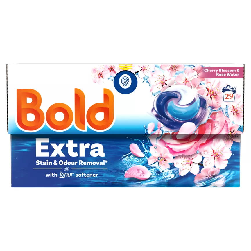 Bold EXTRA PODS® Washing Liquid Capsules 29 Washes , Cherry Blossom & Rose Water