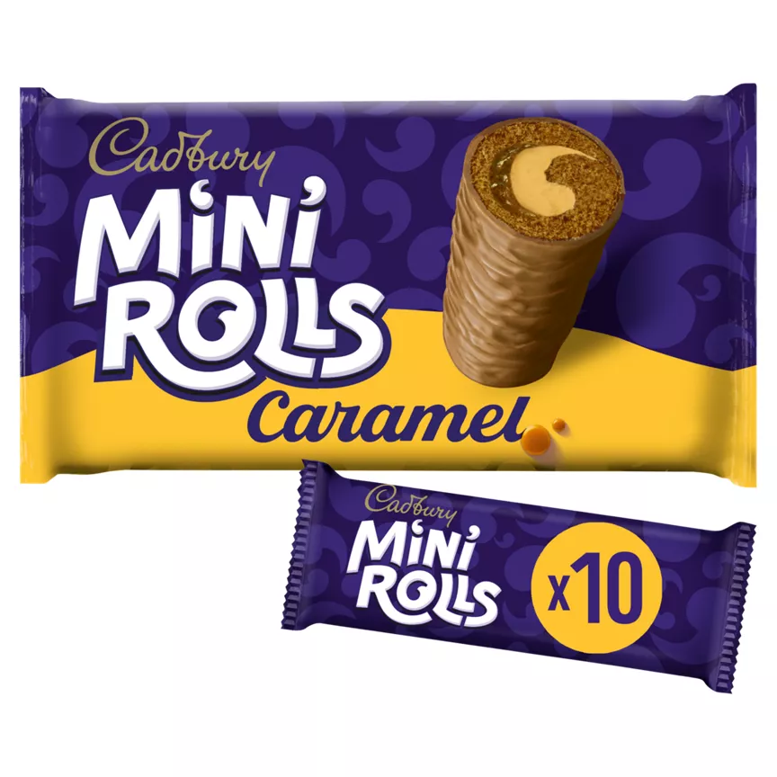 Cadbury 10 Caramel Mini Rolls - Image 1