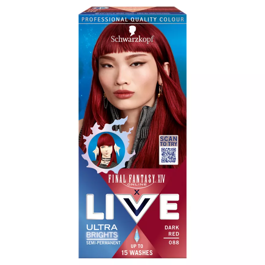 Schwarzkopf Final Fantasy XIV Online Live Ultra Brights Semi-Permanent Dark Red 026