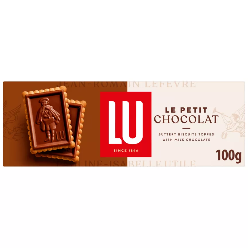 LU Le Petit Chocolat Ecolier Milk Chocolate Topping Biscuits 100g