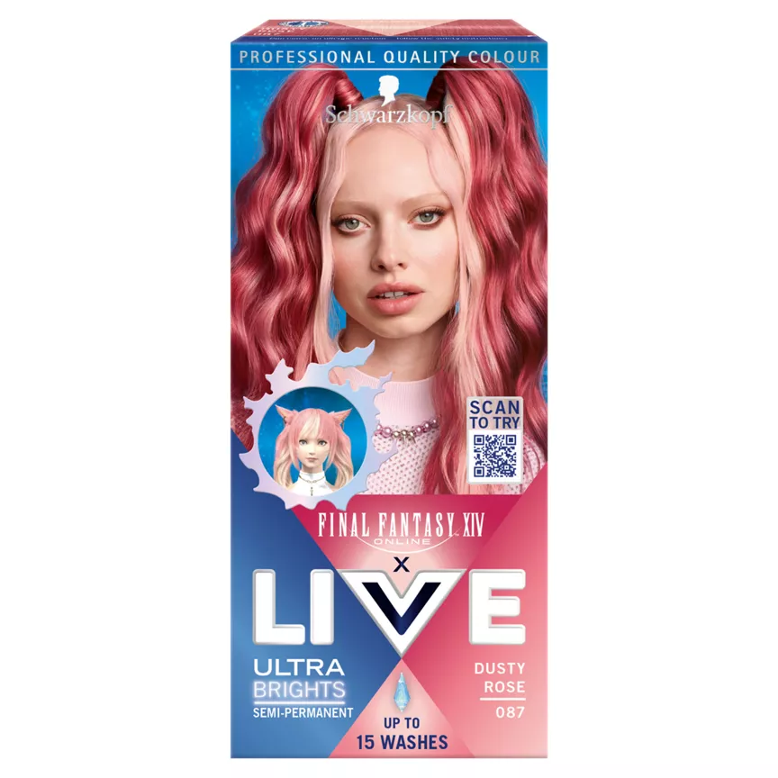 Schwarzkopf Final Fantasy Xiv Online Live Ultra Brights Semi-Permanent Dusty Rose 025
