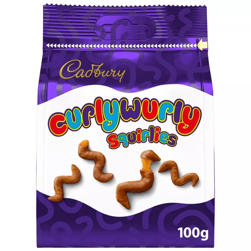 Cadbury Curlywurly Squirlies Chocolate 100 Gr