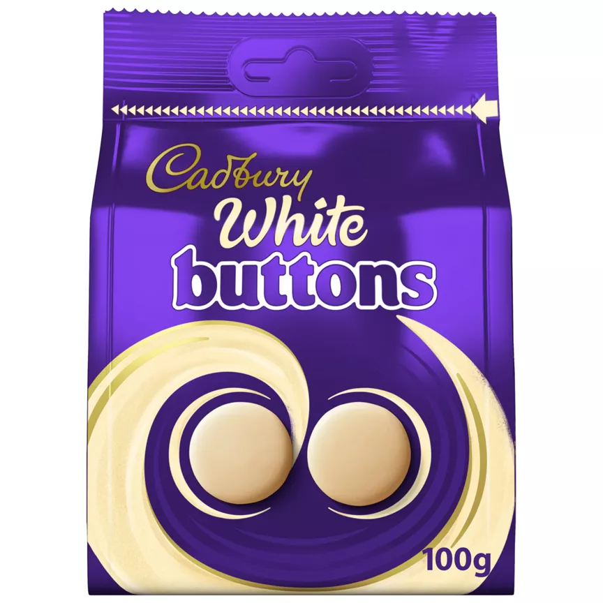 Cadbury Buttons White Chocolate 100 Gr - Image 1