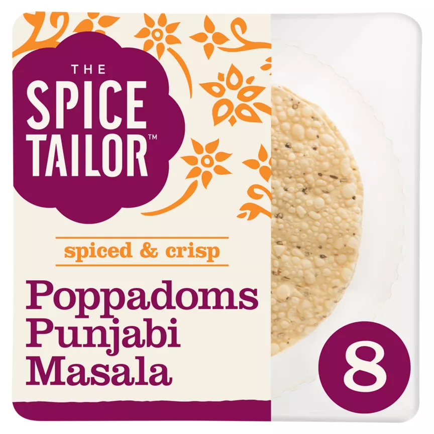 The Spice Tailor 8 Punjabi Masala Poppadoms