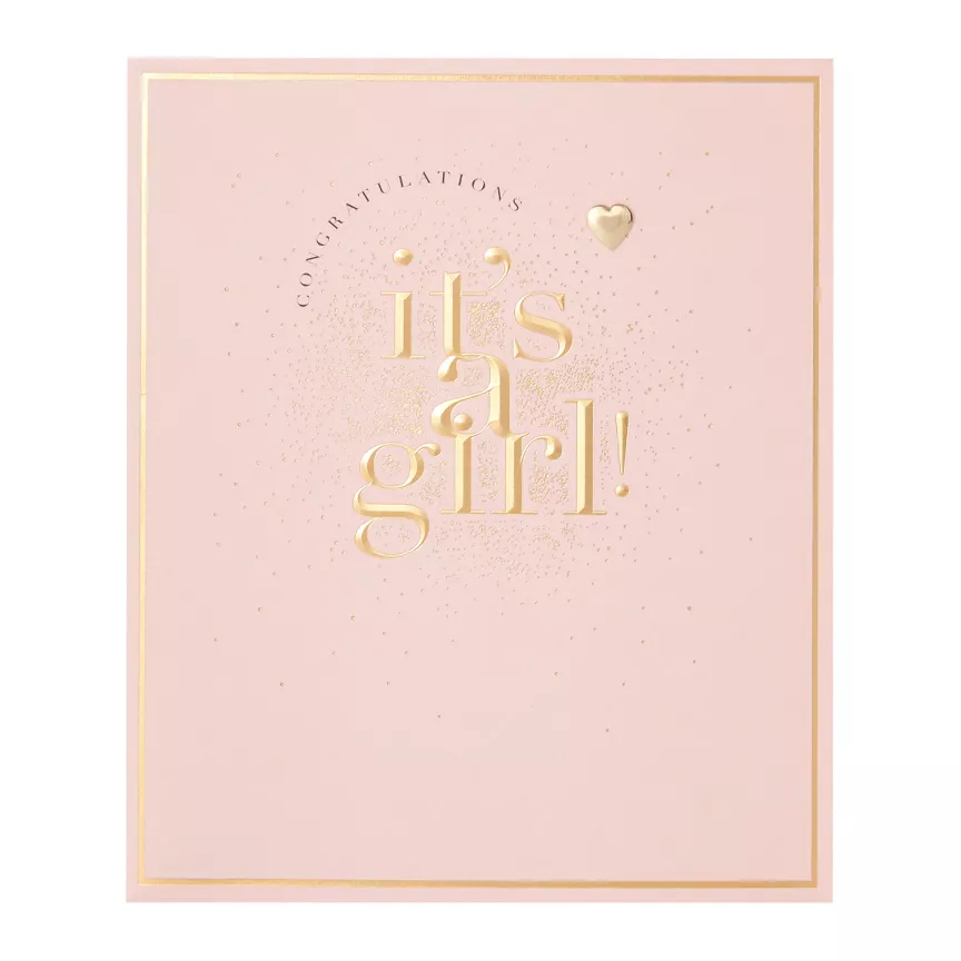 George Home Girl Birth Congratulations Card