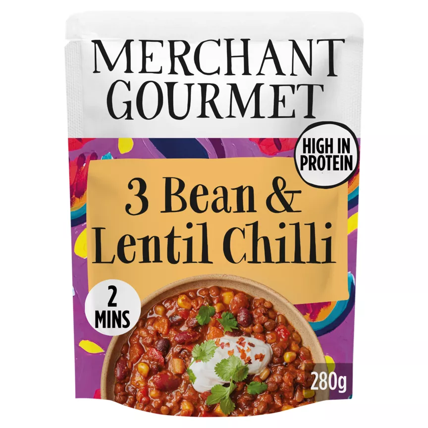 Merchant Gourmet 3-Bean & Lentil Chilli 280g