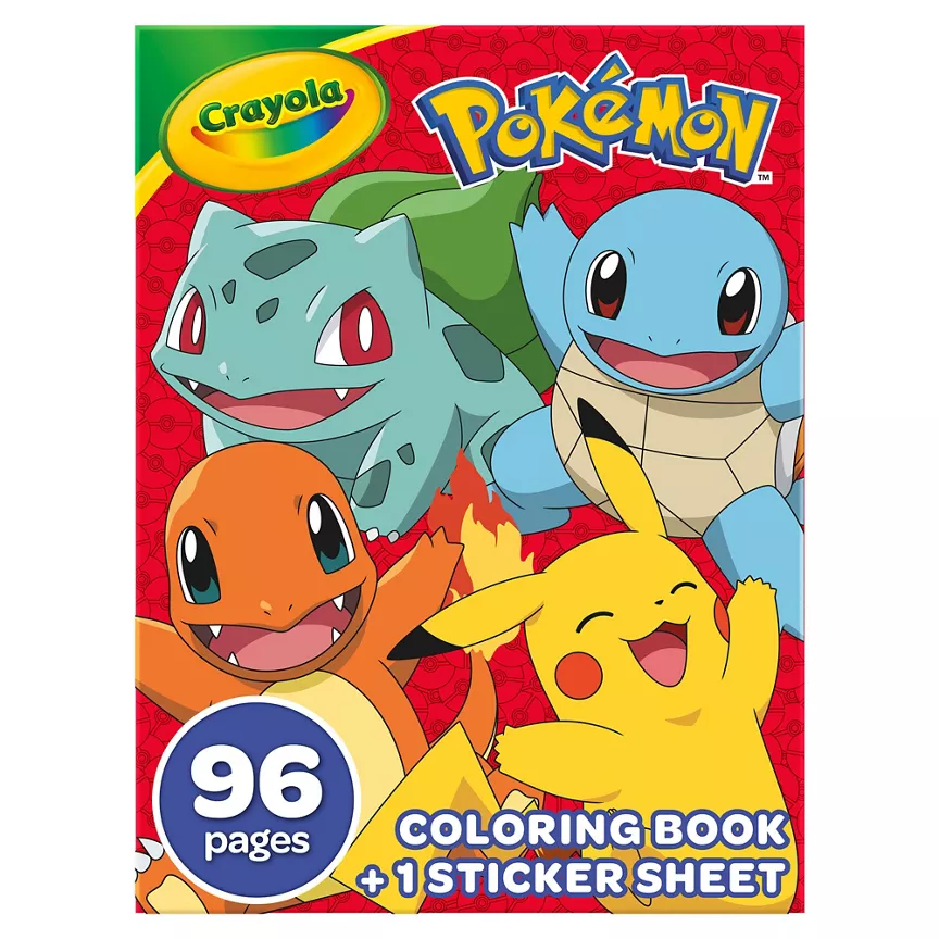 Crayola 96 Page Pokemon Colouring Book
