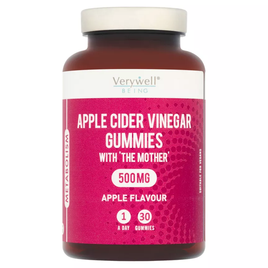 Verywell Being Apple Cider Vinegar Gummies with the Mother 500mg Apple Flavour 30 Gummies