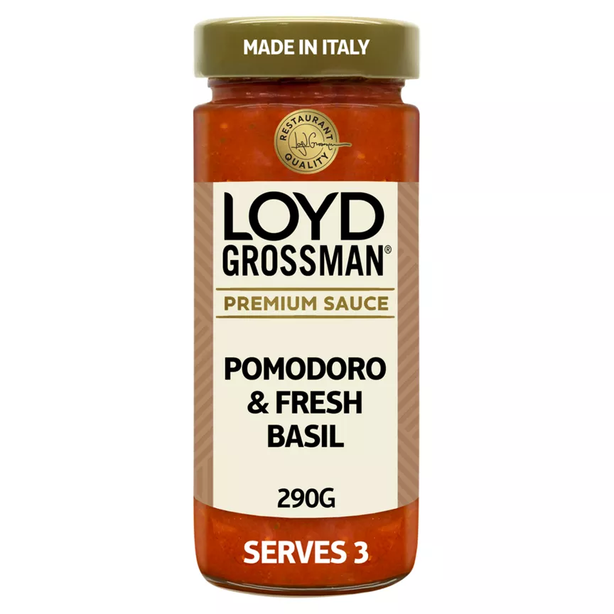 Loyd Grossman Pomodoro & Fresh Basil Premium Sauce 290g
