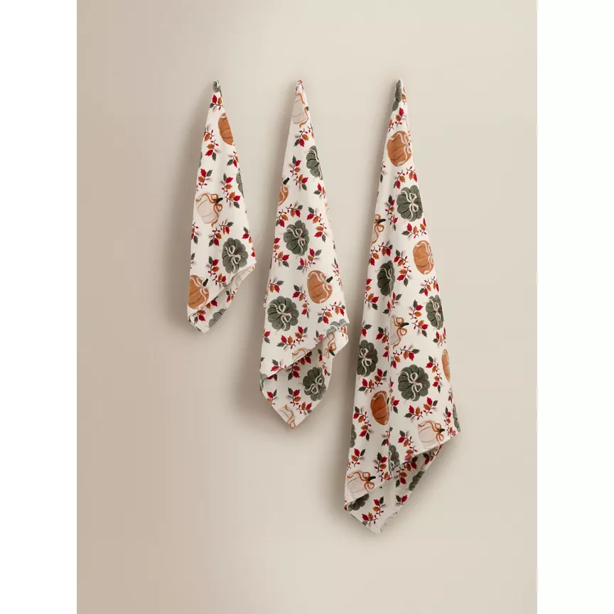 George Home Pumpkin Bows Cotton Towel Range