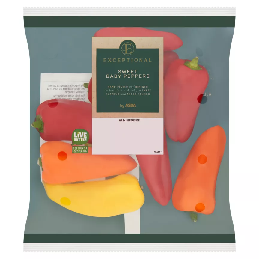 Exceptional by ASDA Sweet Baby Peppers 200g