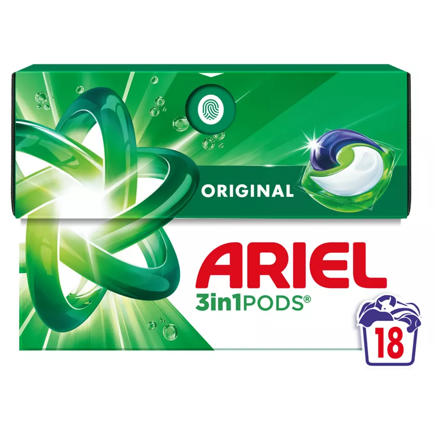 Ariel 3in1 PODS®, Washing Liquid Capsules 18 Washes