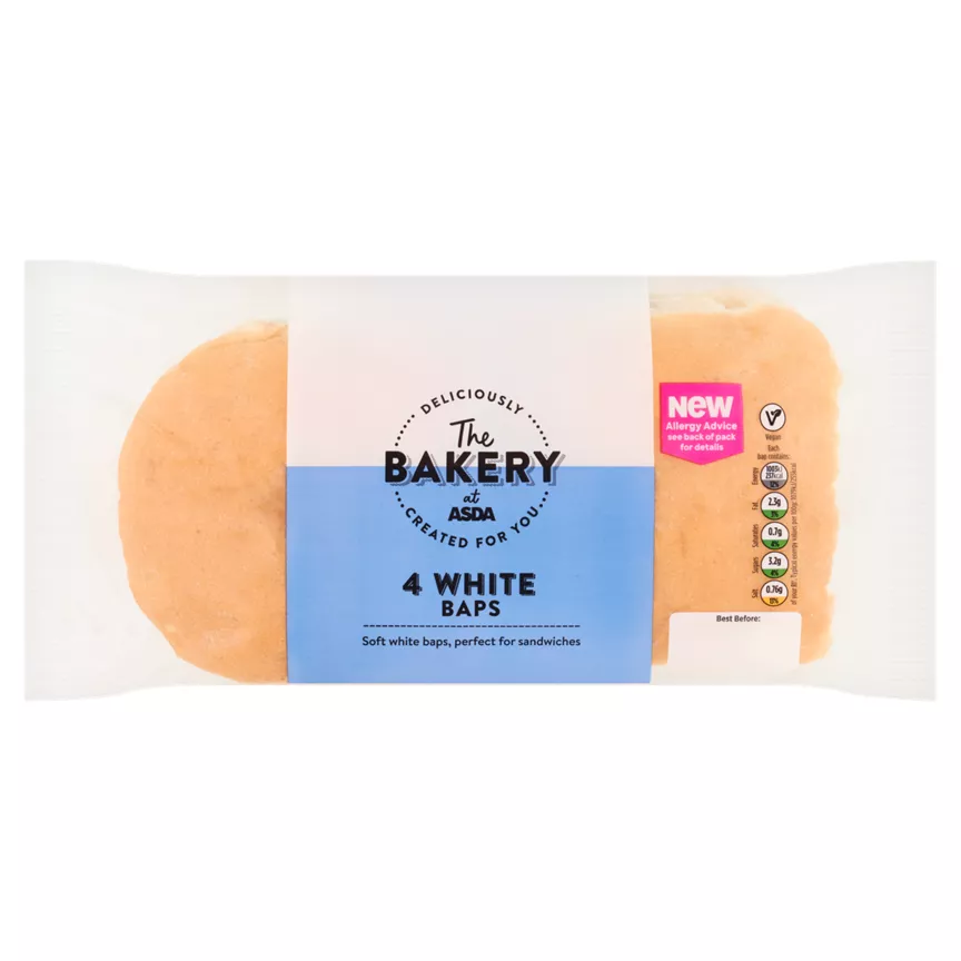 The BAKERY at ASDA 4 White Baps