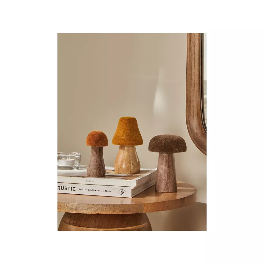 George Home Toadstool Wood Step with Felt Top Set of 3