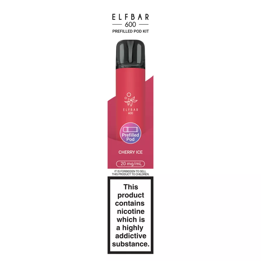 Elf Bar 600 Cherry Ice Prefilled Pod Kit 20 mg/ml