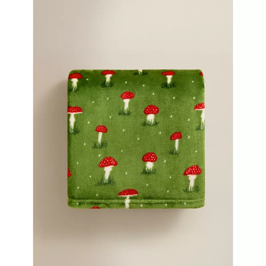 George Home Toadstool Natural Supersoft Throw - 150 x 120cm