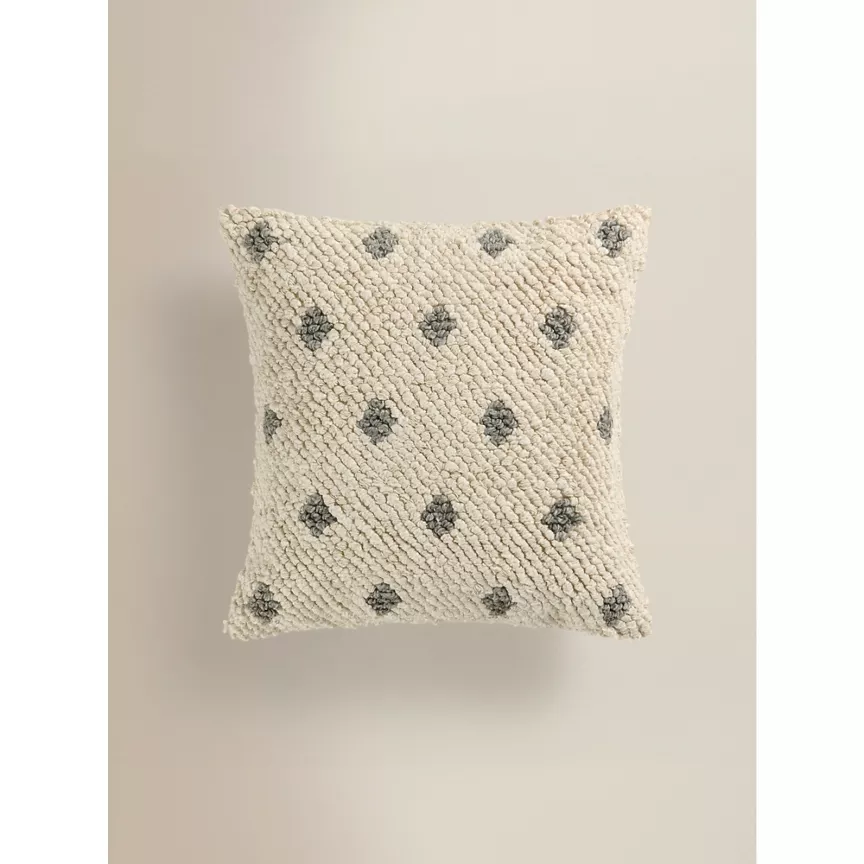 George Home Natural Textured Diamond Cushion