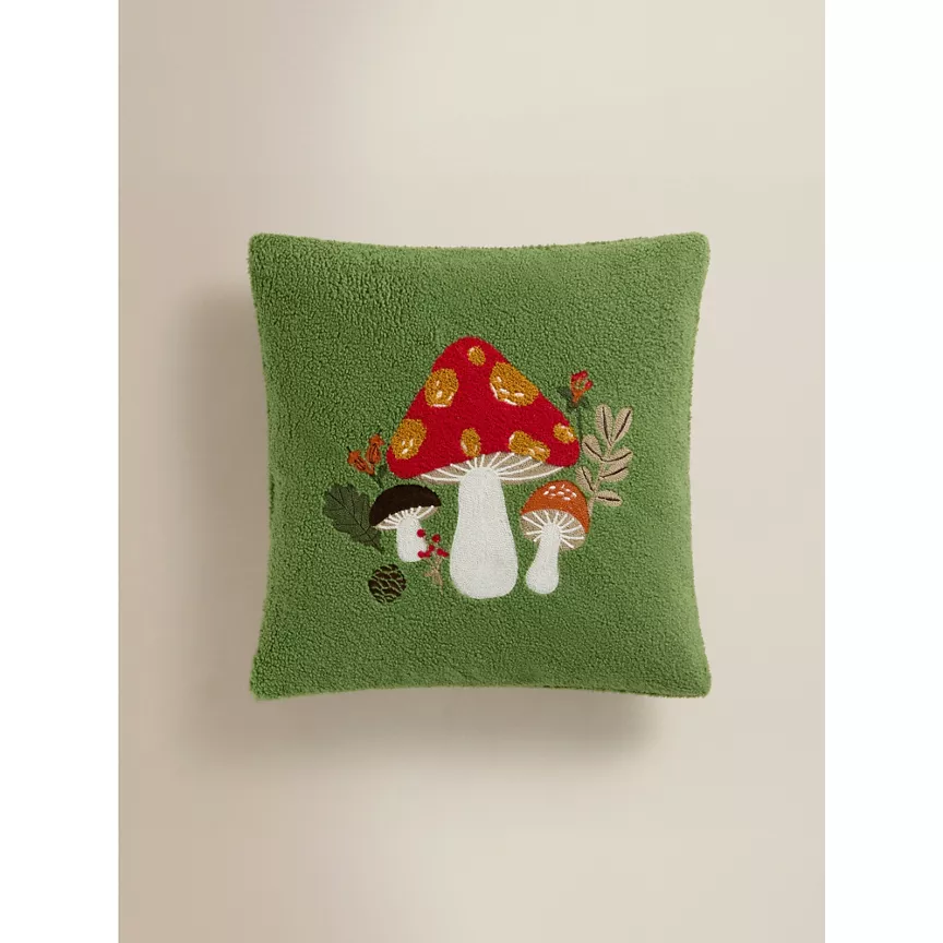 George Home Green Toadstool Boucle Cushion