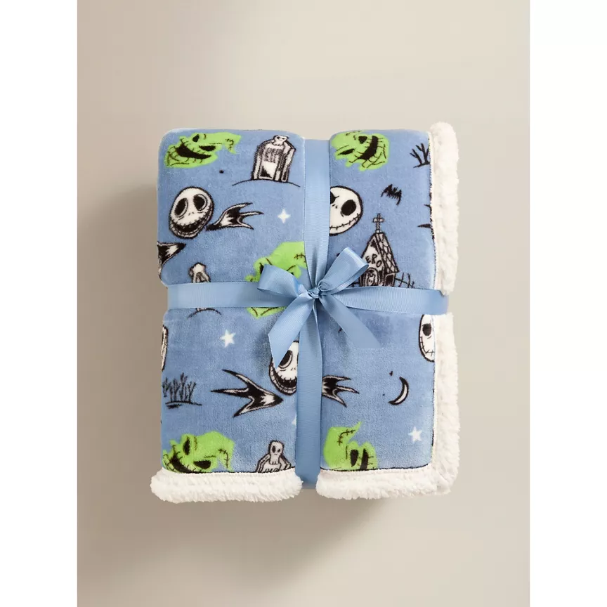 George Home Disney Nightmare Before Christmas Sherpa Throw - 150 x 120cm