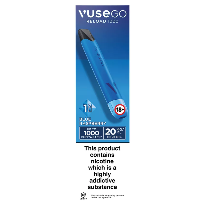 Vuse Go Reload Pen - Blue - Blue Raspberry 20mg/ml