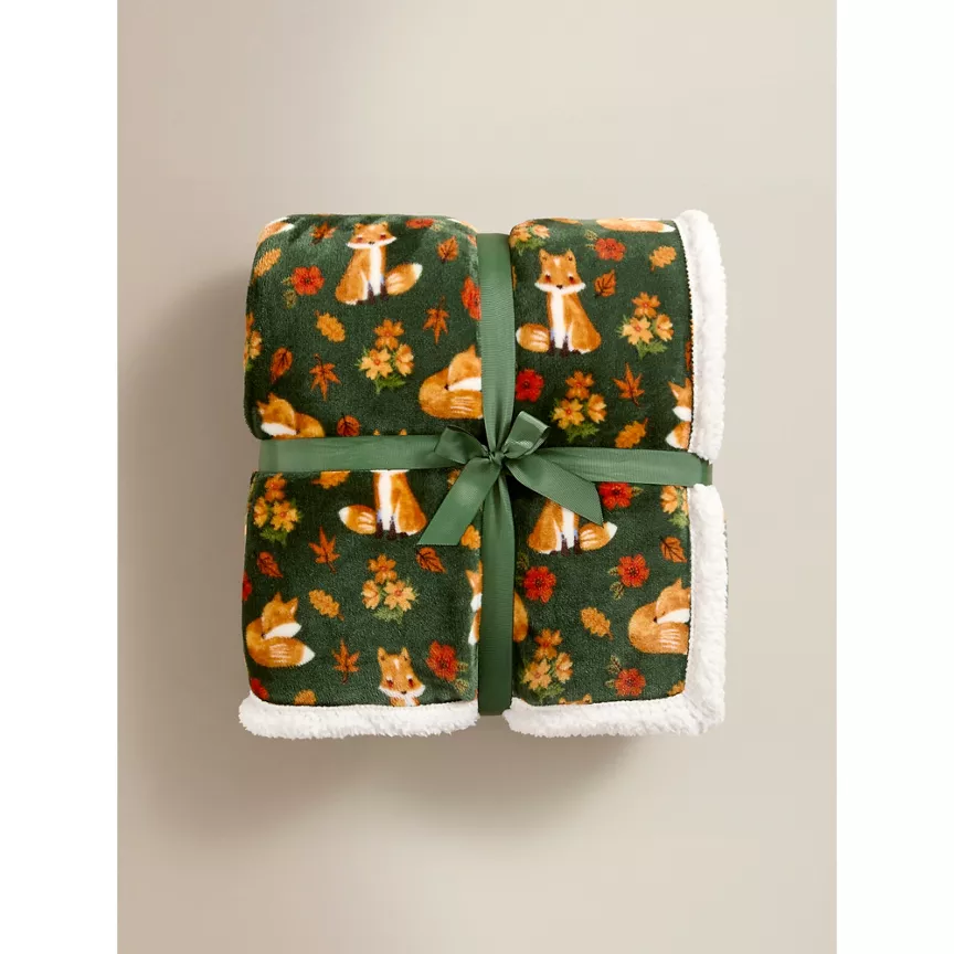 George Home Foxy Sherpa Throw - 150 x 120cm