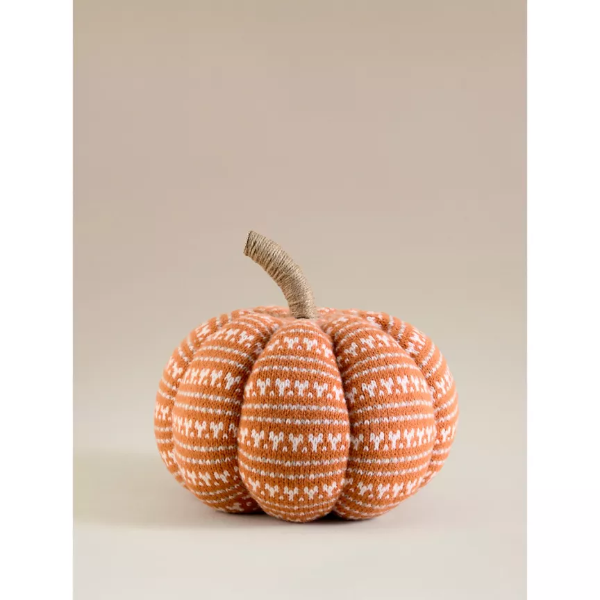 George Home Autumn Fairisle Pumpkin Shaped Cushion