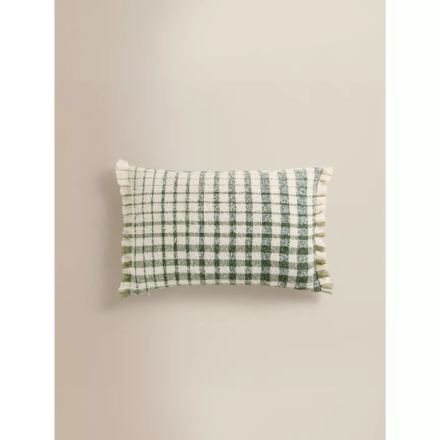 George Home Brushed Tassel Check Cushion