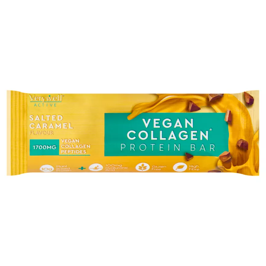 Verywell Active Vegan Collagen Protein Bar Salted Caramel Flavour 43g