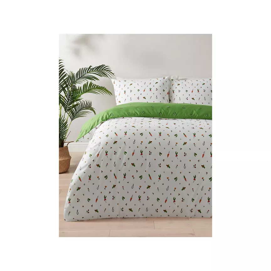 George Home Winter Vegetable Microfibre Duvet Set Single