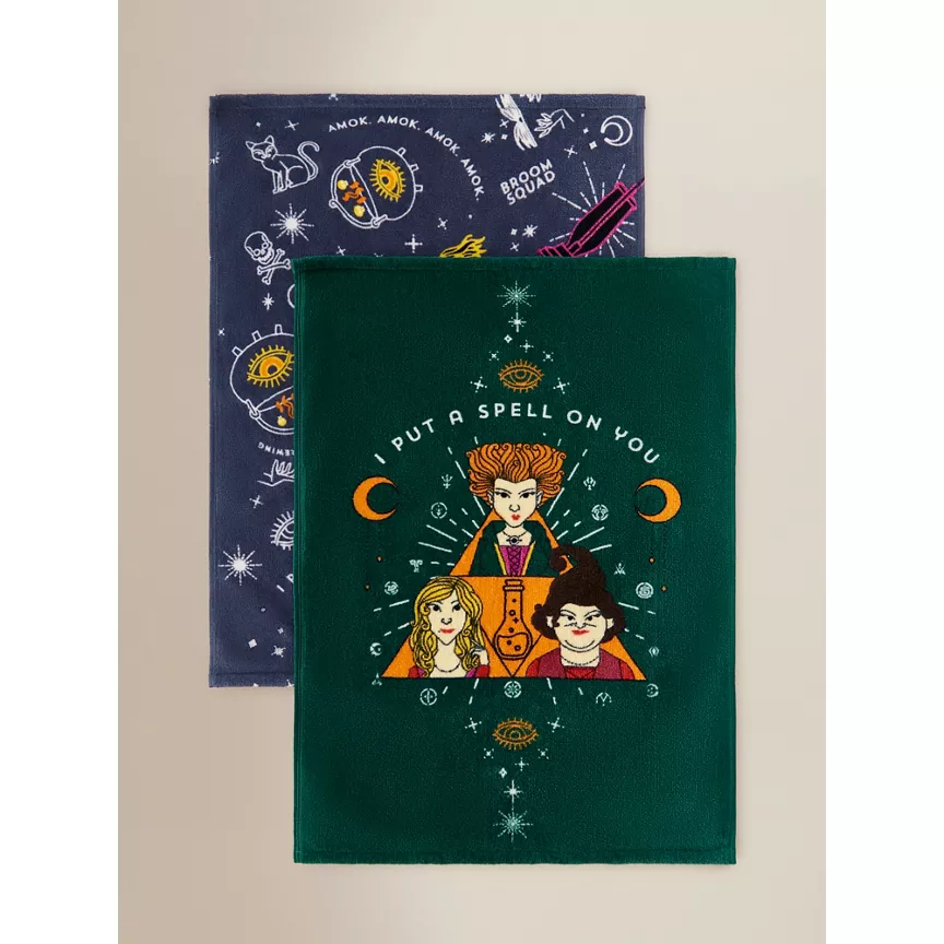 George Home Disney Hocus Pocus Cotton Guest Towel - Set of 2