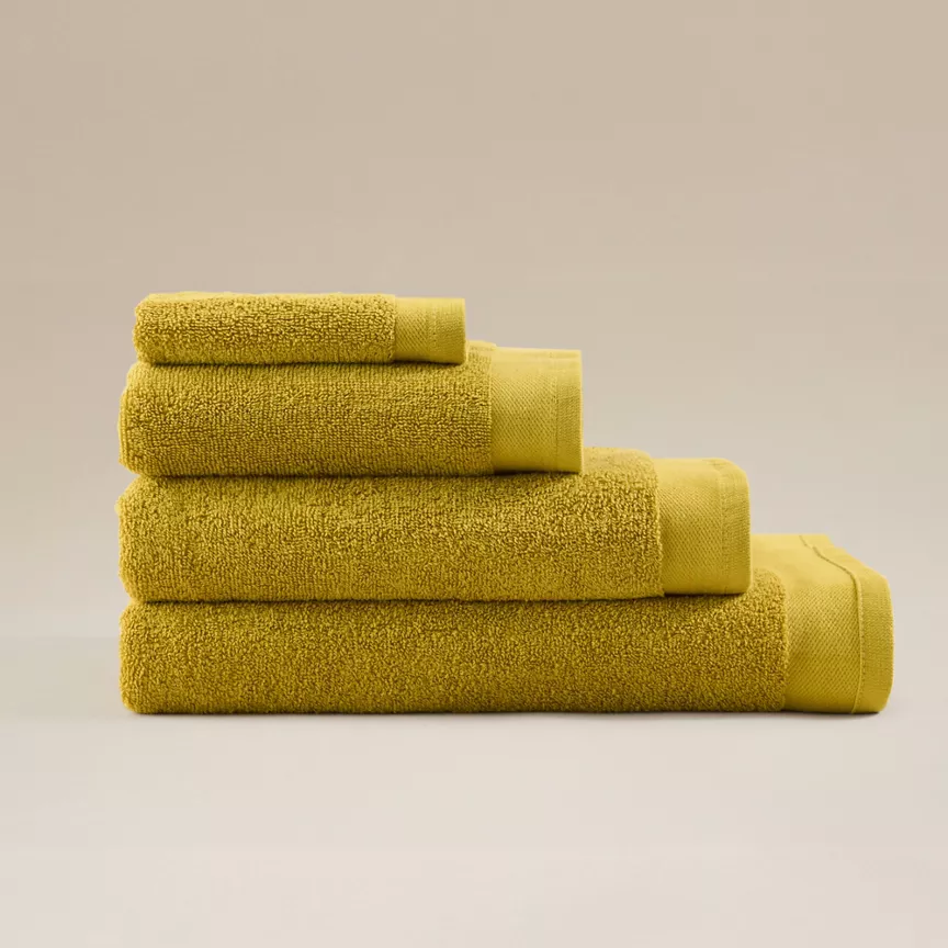 George Home Yellow Cotton Towel & Bath Mat Range