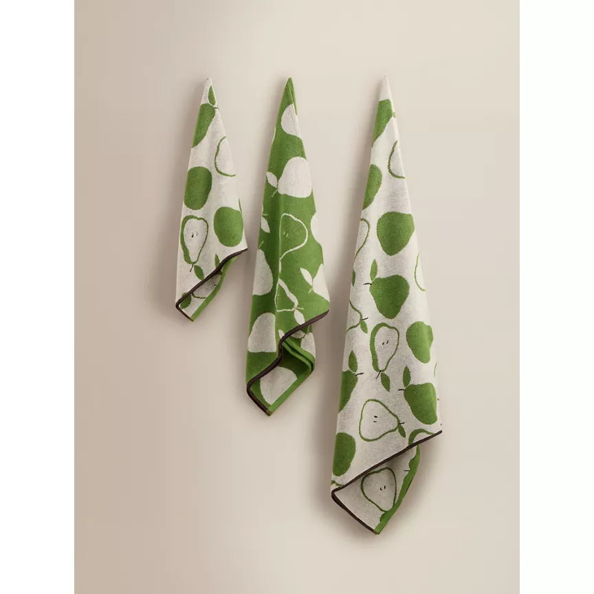 George Home Green Pears Fruity Cotton Towel & Bath Mat Range