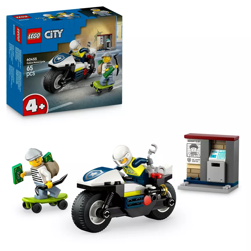 LEGO LEGO City Police Motorcycle Chase Toy Set 60455