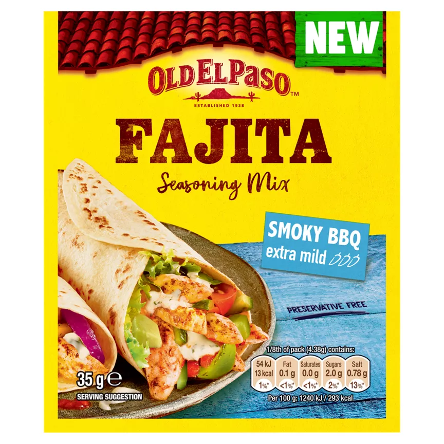 Old El Paso Smoky BBQ Fajita Seasoning Mix 35g