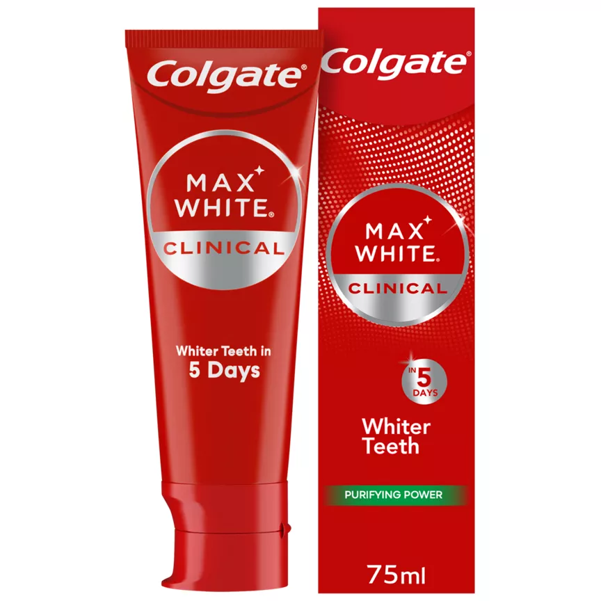 Colgate Max White Clinical Purifying Power Teeth Whitening Toothpaste 75ml