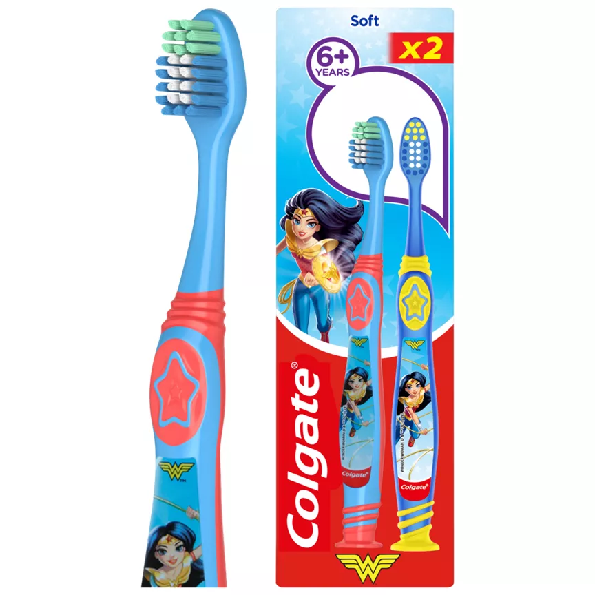 Colgate Kids Batman / Wonderwoman 6+ years Toothbrush