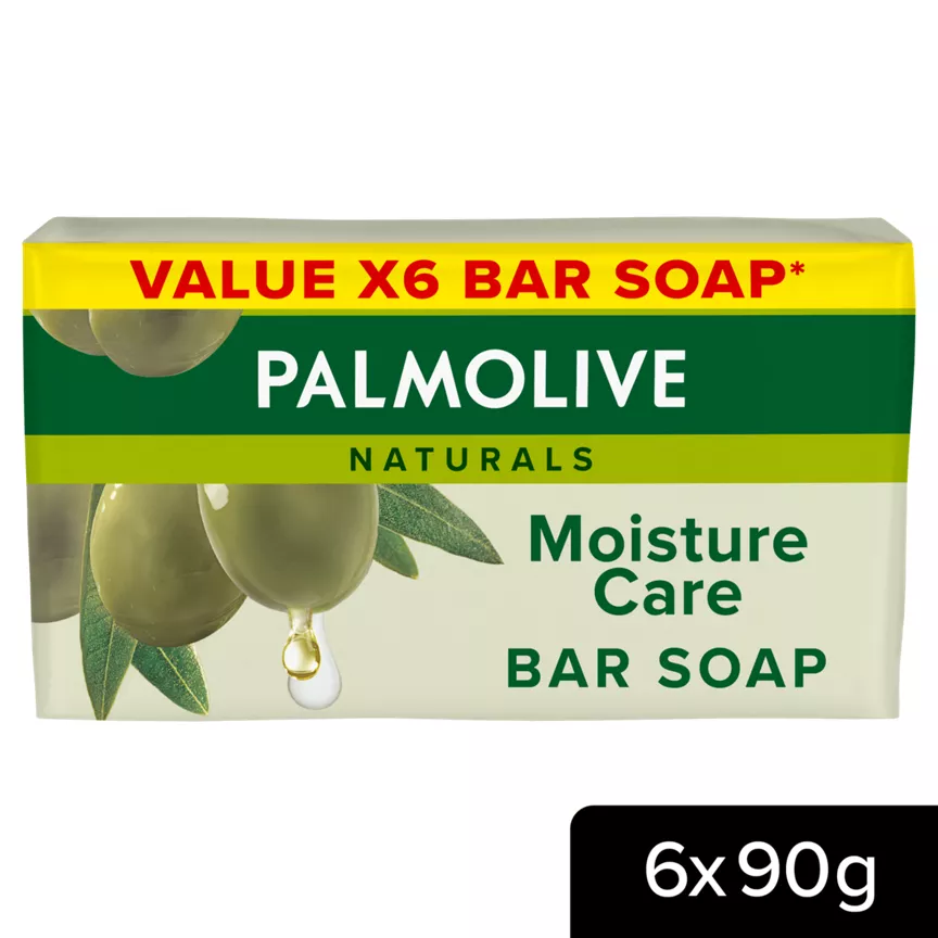 Palmolive Naturals Moisture with Olive Bar Soap Value Pack x6
