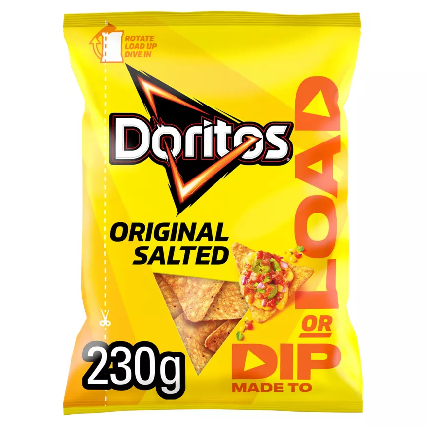 Doritos Dip or Load Salted Tortilla Chips Sharing Crisps 230g