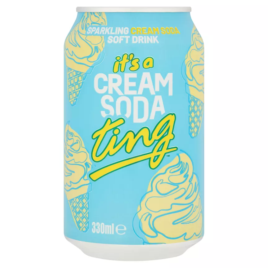 Ting Sparkling Cream Soda Soft Drink 330ml
