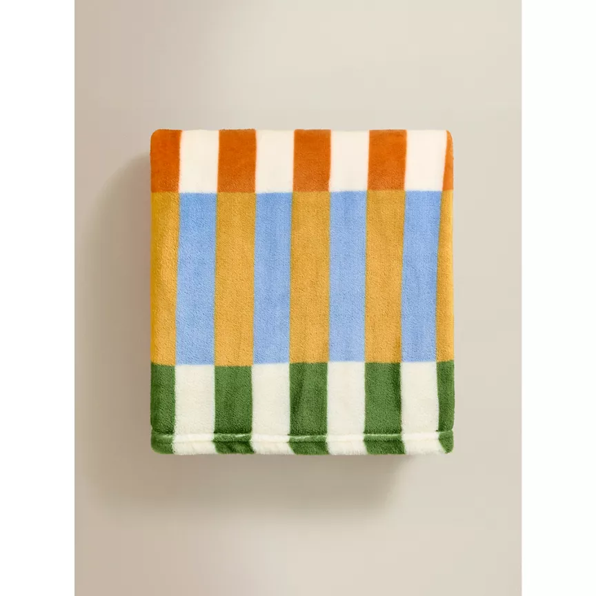 George Home Striped Super-Soft Throw - 150 x 120cm
