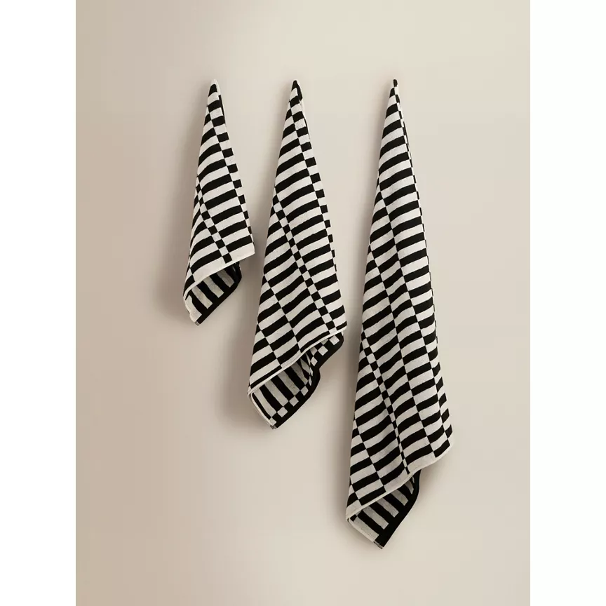 George Home Checkerboard Cotton Super-Soft Towel & Bath Mat Range