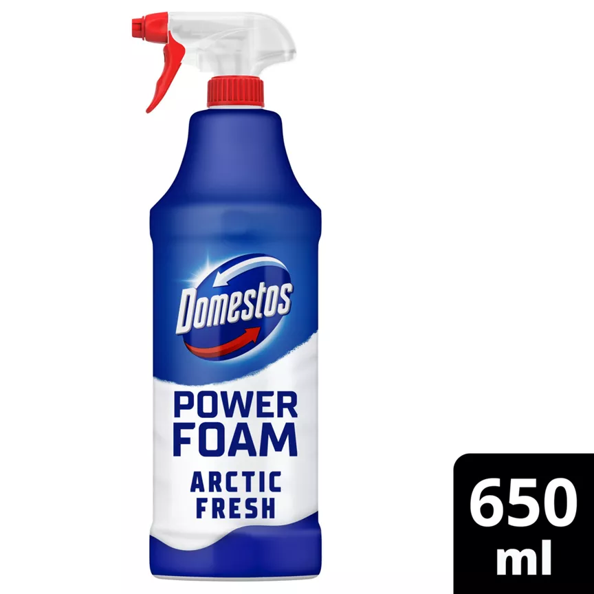 Domestos Toilet & Bathroom Cleaner Spray Power Foam Arctic Fresh 650 ml