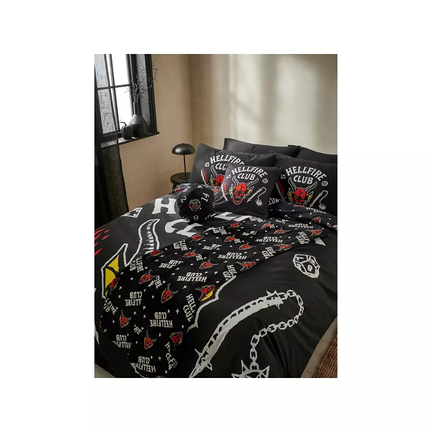 George Home Stranger Things Hell Fire Club Easycare Duvet Set King